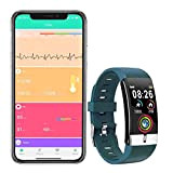 Zeerkeer Smart Armband EKG PPG Blutdruck Monitor Fitness Tracker 0,96 Zoll Farbe Bildschirm UI Schrittzähler Schlafmonitor IP67 wasserdichte Lange Standby-Smart ...