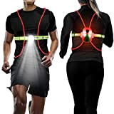 Zenoplige Lauflicht, USB Wiederaufladbare Brustlampe mit Verstellbarem Strahl, Wasserdicht Leichtgewichts Erwachsene LED Warnweste für Fahrrad Laufen Joggen Angeln Camping Radfahren