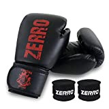 ZERRO Boxhandschuhe Boxing Gloves fur Kickboxing, Mauy Thai, Boxsack, Sparring, MMA Handschuhe fur Männer und Frauen 12 14 oz