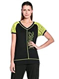 Zumba Fitness Damen Message In a Bubble T-Shirt Top, Sew Black, XS